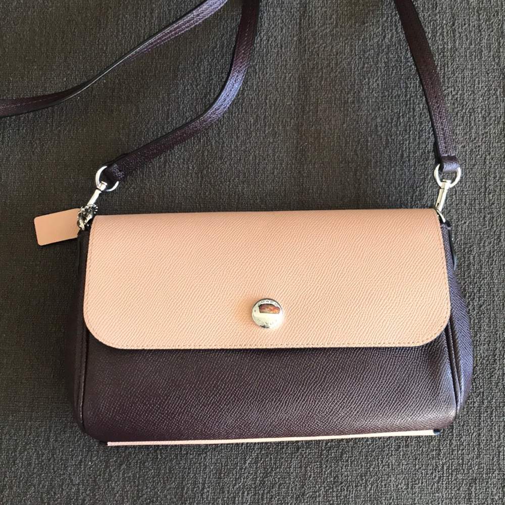 Coach leather cross body purse